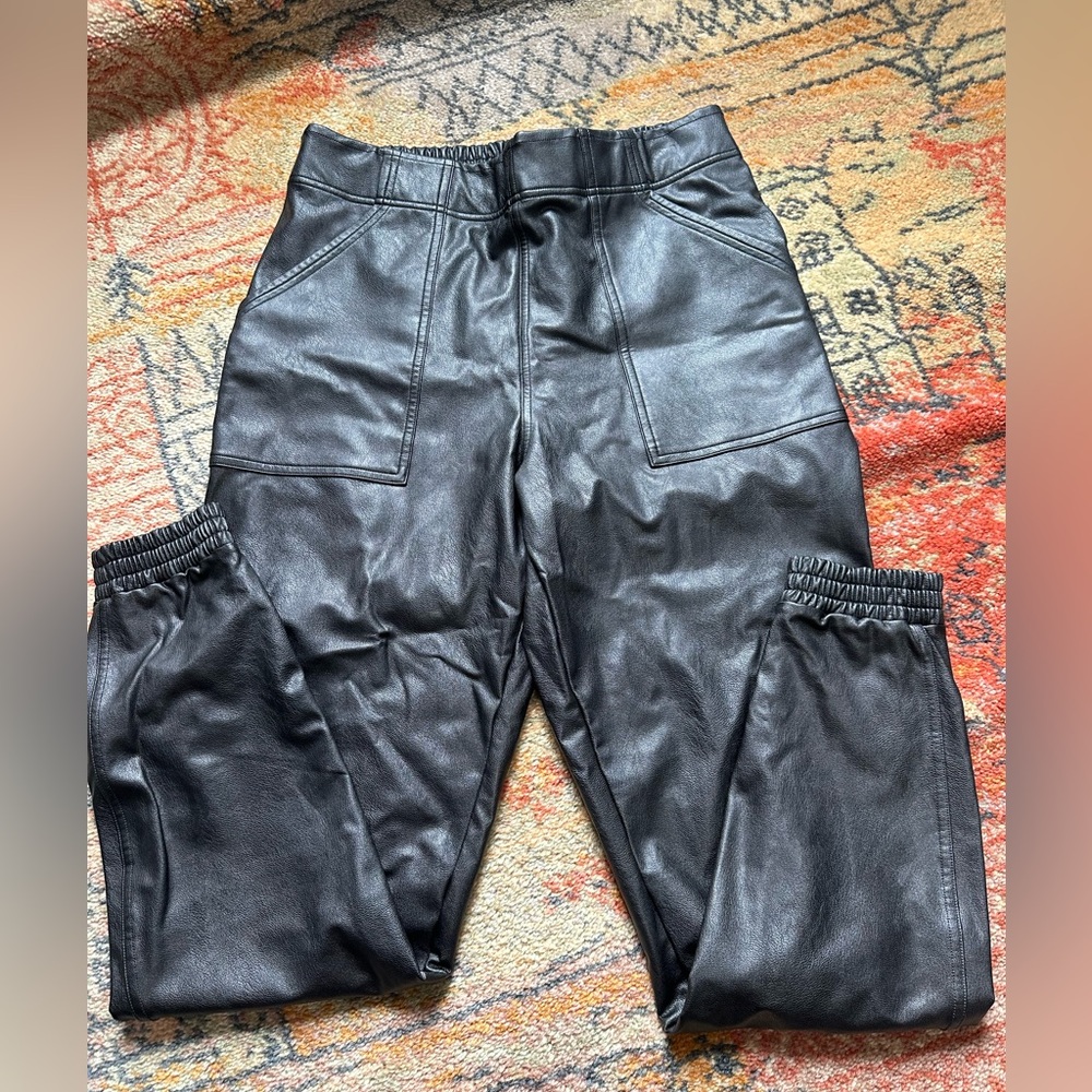 Spanx Faux leather joggers